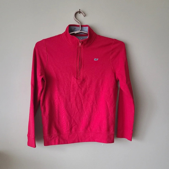 Vineyard vines boys half zip pullover size M(12-14) red - Picture 1 of 11